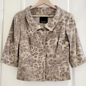Carlisle Leather Animal Print Blazer